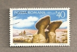 Stamps Romania -  Formación rocosa