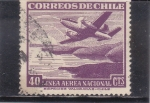 Sellos de America - Chile -  línea aérea nacional- bimotor