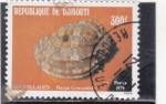 Stamps : Africa : Djibouti :  coquillages- Harpa Connaidales