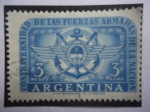 Stamps Argentina -  Confraternidad de las Fuerzas Armadas de la Argentina.