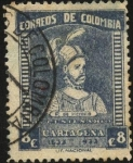 Stamps Colombia -  4to. centenario de CARTAGENA. PEDRO DE HEREDIA.