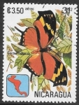 Stamps : America : Nicaragua :  mariposa