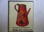 Sellos de America - Estados Unidos -  Pennsyvania Toleware - Folk Art USA. Jarra-Arte Popular.