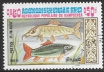 Sellos de Asia - Camboya -  peces