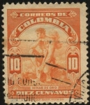 Stamps Colombia -  Minas de oro. Trabajador minero.