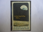 Stamps United States -  Apollo 8 (Dic.21-27,1968)-Moon surface and Earth- In The beginning Goog...