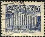 Stamps Colombia -  Sobre Tasa. Palacio de Comunicaciones.