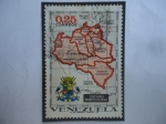 Stamps Venezuela -  Estado Portuguesa - Serie: Estados de Venezuela , Mapas y Escudos de Armas.