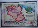 Stamps Venezuela -  Estado Monagas - Serie: Estados de Venezuela , Mapas y Escudos de Armas.