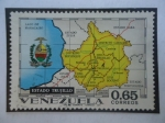 Stamps Venezuela -  Estado Trujillo - Serie: Estados de Venezuela , Mapas y Escudos de Armas.