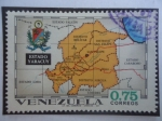 Sellos de America - Venezuela -  Estado Yaracuy - Serie: Estados de Venezuela , Mapas y Escudos de Armas.
