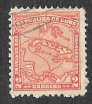 Stamps Cuba -  253 - Mapa de Cuba