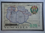 Stamps Venezuela -  Estado Yaracuy - Serie: Estados de Venezuela , Mapas y Escudos de Armas.