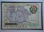 Sellos de America - Venezuela -  Estado Yaracuy - Serie: Estados de Venezuela , Mapas y Escudos de Armas.