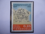 Stamps Venezuela -  Cuatricentenario de la Ciudad de Maracaibo (1569-1969)- Plano de la Villa de Maracaibo en 1562. 