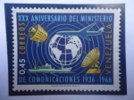 Stamps Venezuela -  30°Aniversario del Ministerio de Comunicaciones (1936-1966)