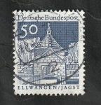 Stamps Germany -  394 - Puerta del Castillo de Ellwangen, Jagst
