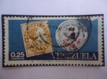 Stamps Venezuela -  Exfilca 70-Segunda Exposición Filatélica Interamericana 1970 -Sello Escuelas 1893 dentro sello 1970.