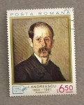 Stamps Romania -  Autoretrato de I. Andreescu