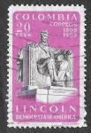 Sellos de America - Colombia -  718 - Estatua de Lincoln