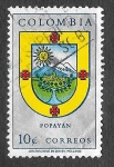 Stamps Colombia -  733 - Escudo de Popayán
