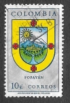 Stamps : America : Colombia :  733 - Escudo de Popayán