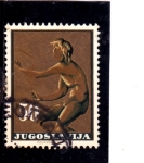 Sellos de Europa - Yugoslavia -  Figura desnudo