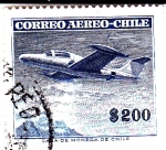 Stamps Chile -  avión de combate