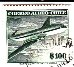 Stamps Chile -  avion de pasajeros