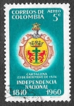 Stamps : America : Colombia :  C378 - 150º Aniversario de la Independencia de Colombia