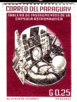 Sellos de America - Paraguay -  Tablero de instrumentos de la capsula astronáutica