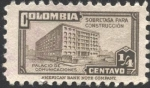 Stamps Colombia -  Sobretasa para construcción. Palacio de Comunicaciones.