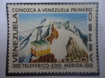 Stamps Venezuela -  Conozca a Venezuela Primero - Serie: Turismo - Teleférico -Estado Mérida