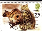 Stamps : Europe : United_Kingdom :  Gatos