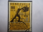 Stamps Venezuela -  11°Conferencia  de Ministros del Trabajo - O.E.A.- 1966.