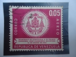 Stamps Venezuela -  Homenaje de Venezuela a su Primer Cardenal José Quintero -16 de Enero de 1961 - Emblema.