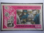 Stamps Venezuela -  Ministerio de Hacienda-Serie:Paga Tus Impuestos -Mas Asistencia Médica-Médicos en quirófano