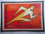 Stamps Venezuela -  Corriendo - 19°Juegos Olímpicos 1968 - Serie: Juegos de Verano Mexico 1968.