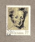 Stamps Romania -  Autoretrato de Antoine Wateau