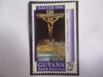 Stamps : America : Guyana :  Pascua 1968 - CRISTO, Oleo del Español, Juan Pantoja de la Cruz (1553-1608)