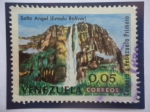 Stamps Venezuela -  Cascada: Salto Ángel-Estado Bolívar - Serie: Conozca a Venezuela Primero- Pat. de la Humanidad.