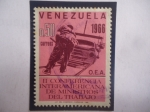 Stamps Venezuela -  II Conferencia Interamericana  de Ministros del Trabajo - 1966 O.E.A. - Trabajadores Mecánica Automo