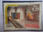 Stamps Venezuela -  Planta Siderúrgica del Orinoco - Primera Colada de Acero