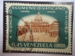 Stamps Venezuela -  Concilio Ecuménico Vaticano II- San Pedro-Roma- 11.20.1962