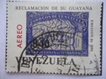 Sellos de America - Venezuela -  Reclamación de su Guayana-Apoteoisis de Miranda-Sello de 1896 dentro de otro Sello de 1965