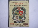 Sellos de America - Venezuela -  Cuatricentenario de Bocono (1563-1963) -Escudo de Armas-Sobretasade 0,30Bs sobre 1,00Bs