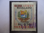 Sellos de America - Venezuela -  Centenario de la Bandera y Escudo de Venezuela (1863-1963) - Sobretasa de 0,20Bs sobre 0,70Bs 