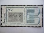 Stamps Venezuela -  Entrevista en Guayaquil-Simón Bolívar y José de San Martín  Placa- Bicent. del Nacimiento de Bolívar