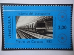 Stamps Venezuela -  Metro de Caracas 1983 -Historia del transporte - Estación: Caño  Amarillo, Metro de Caracas.