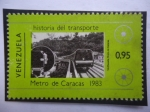 Sellos de America - Venezuela -  Metro de Caracas 1983 -Historia del transporte - Vía Elevada del Metro de Caracas.